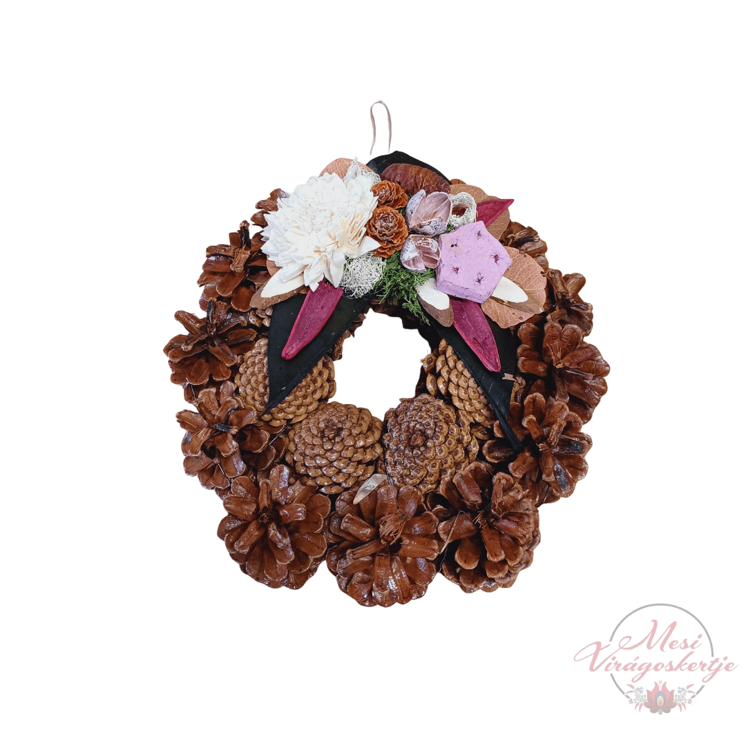 Toboz alapra készített 22 cm-es koszorú - Image 2
