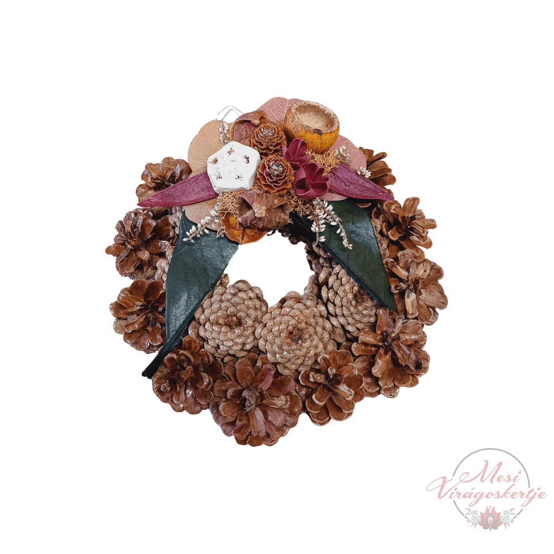 Toboz alapra készített 22 cm-es koszorú - Image 3