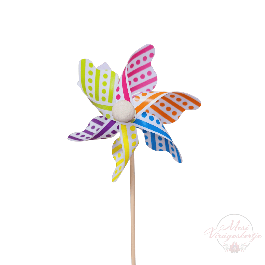 Cserépbe szúrható dekoráció - szélforgó