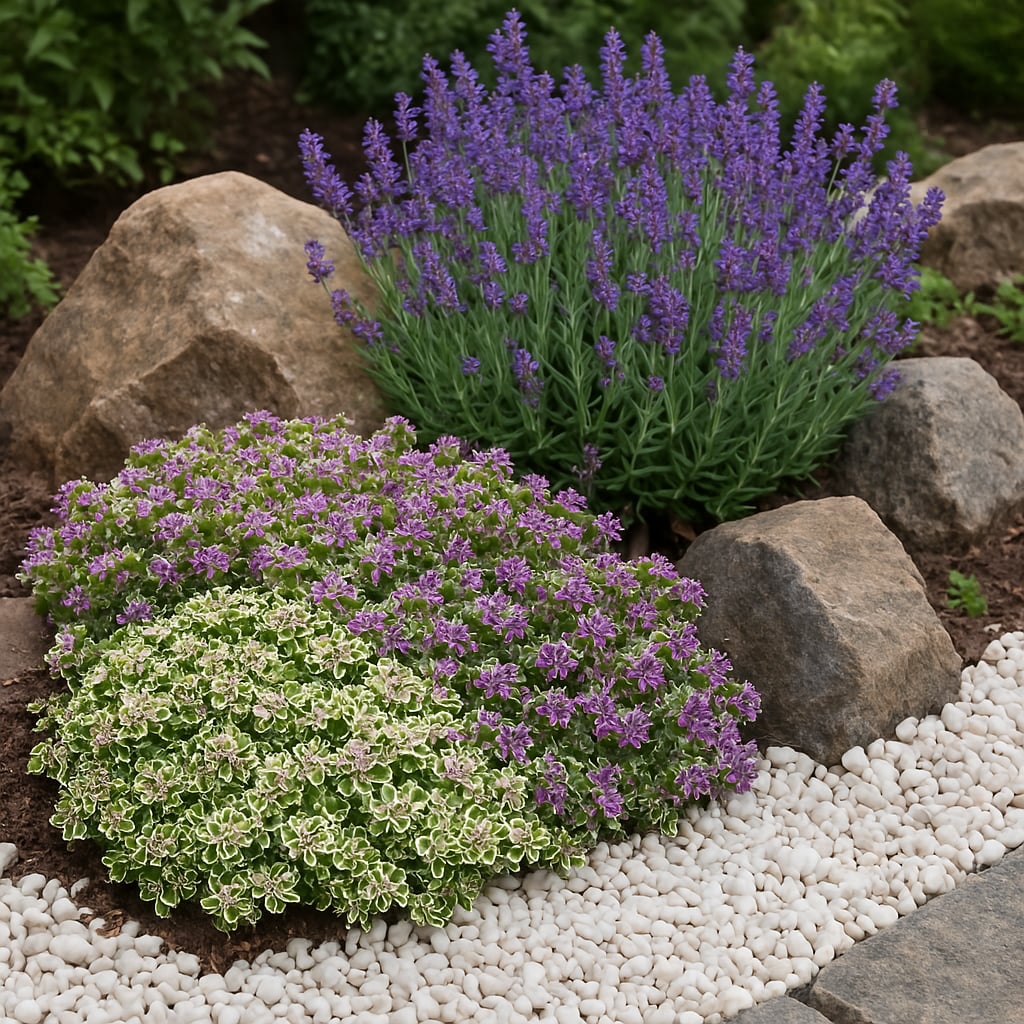 Kúszó kakukkfű vagy tarka levelű korai kakukkfű - Thymus praecox 'Highland Cream' - Image 5