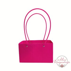 Egyszínű pink ajándéktáska modern kialakítással