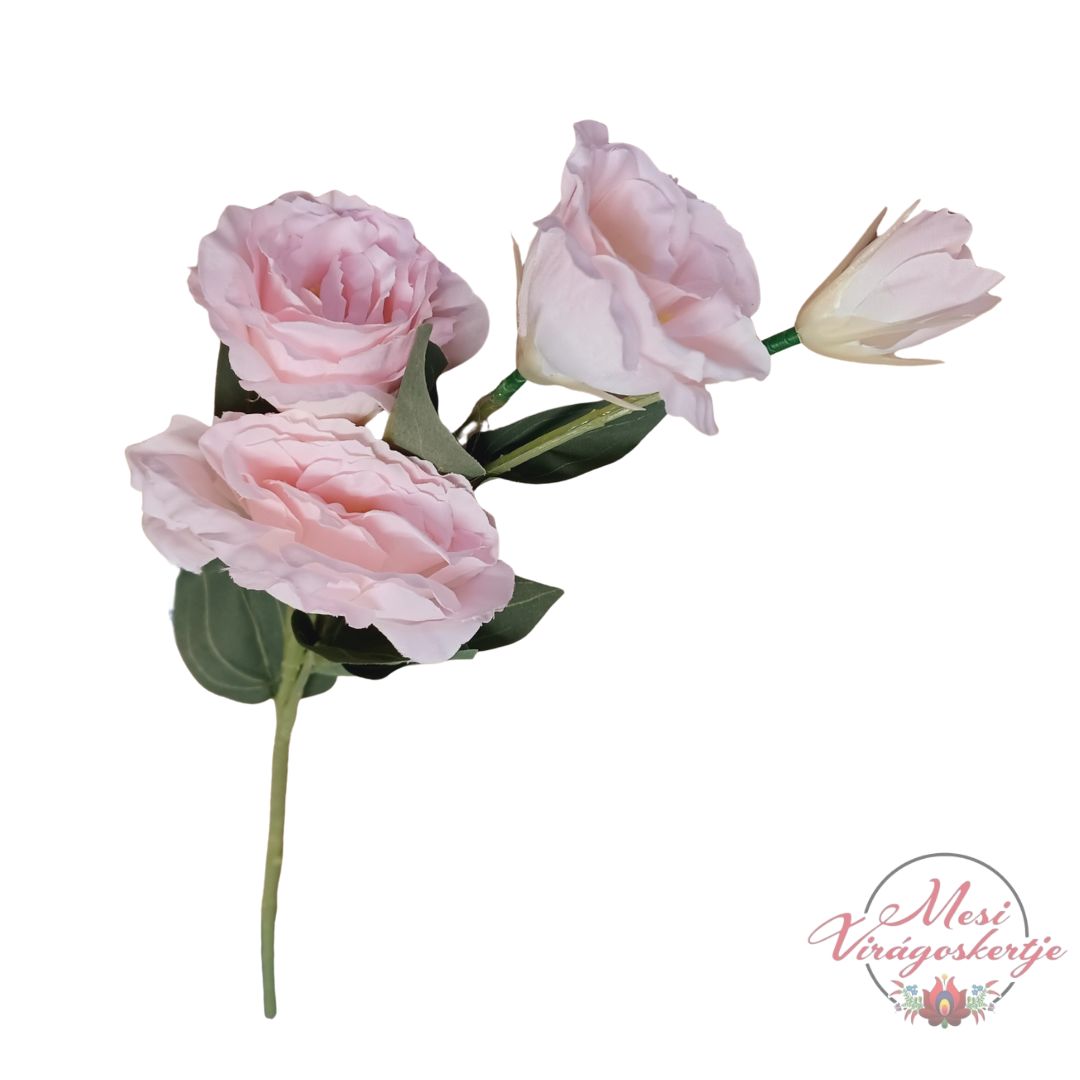 Rózsaszín selyem liziantusz élethű művirág dekorációhoz