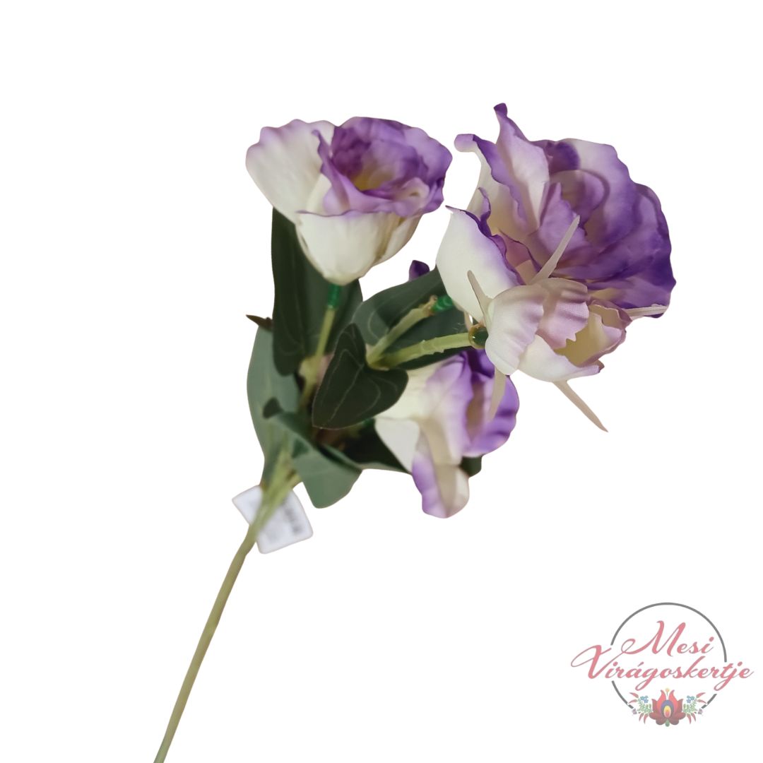 Világoslila selyem liziantusz finom színátmenettel művirág dekorációhoz