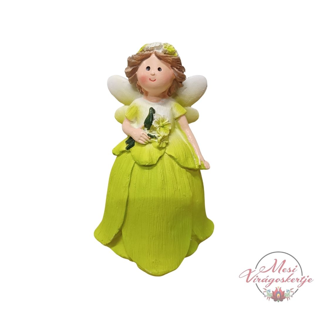 Tavasztündér dekoráció zöld ruhában