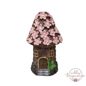 Virágos mini manóház dekoráció, mesés kis házikó többféle színben