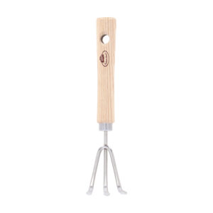 Rozsdamentes acél kézi lombgereblye kőrisfa nyéllel, 36 cm