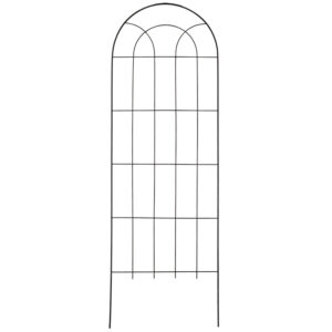 Fekete klasszikus növénytámasz íves kialakítással, 170,3 cm