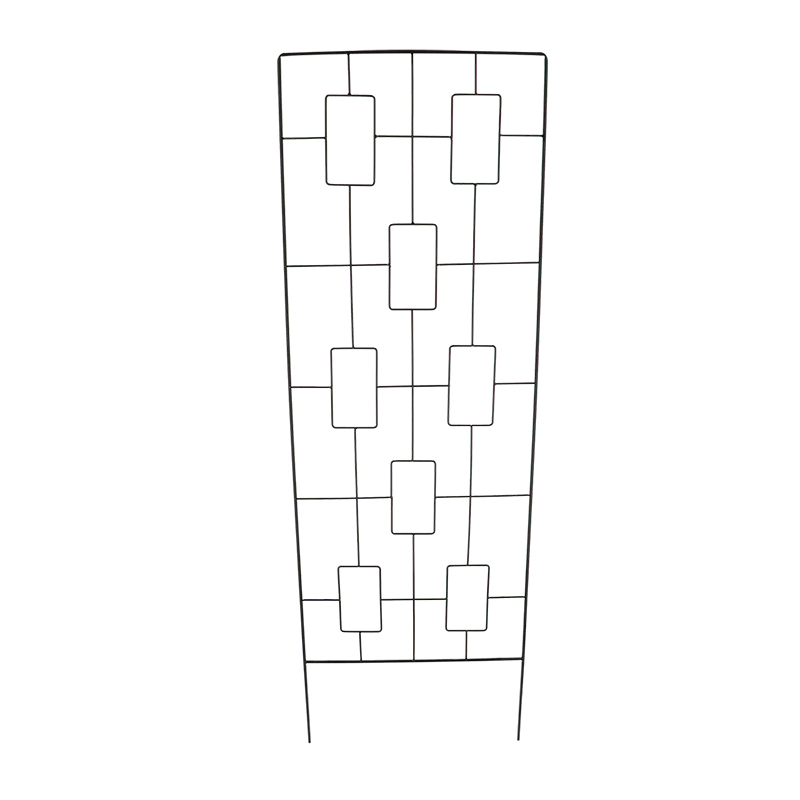 Fekete geometrikus növénytámasz L méretben, 170,3 cm