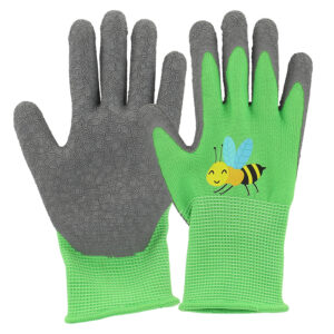 Rovarmintás gyerek kertészkesztyű latex bevonattal