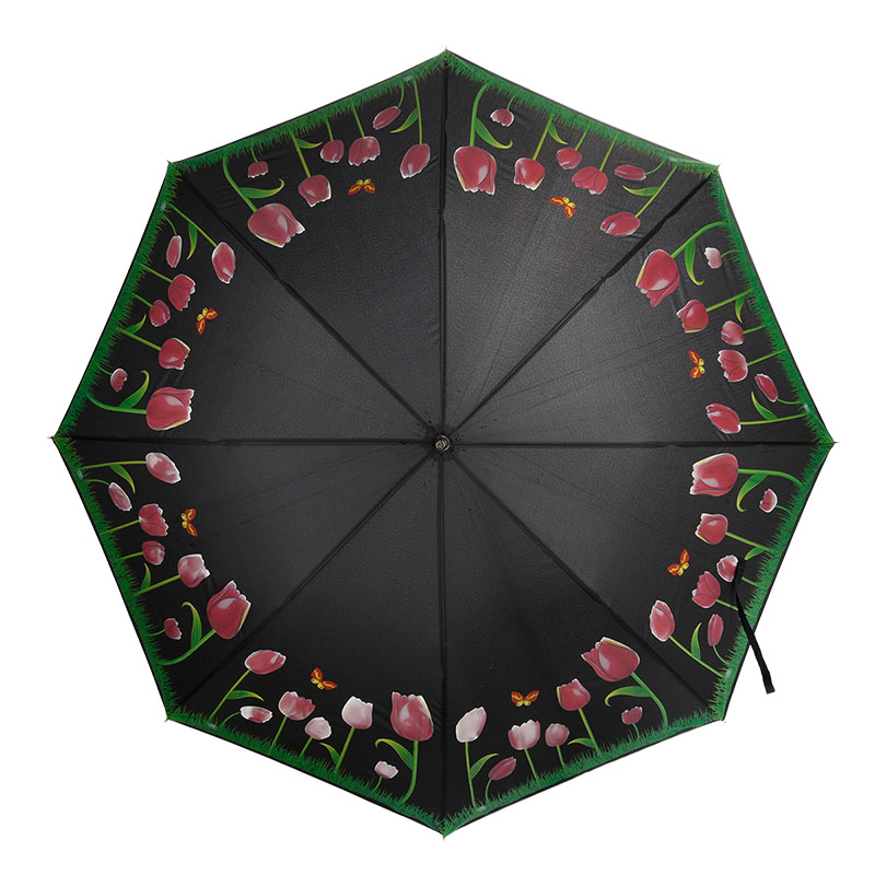 Piros tulipános esernyő eső hatására 116 cm