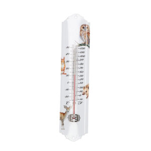 Erdei állat mintás kültéri hőmérő 30 cm